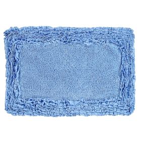 Shaggy Border Collection (Color: Blue, size: 21" x 34" Rectangle)