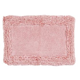 Shaggy Border Collection (Color: Pink, size: 21" x 34" Rectangle)