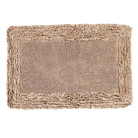 Shaggy Border Collection (Color: Beige, size: 24" x 40" Rectangle)