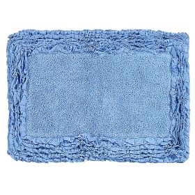 Shaggy Border Collection (Color: Blue, size: 24" x 40" Rectangle)