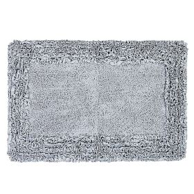 Shaggy Border Collection (Color: Silver, size: 24" x 40" Rectangle)