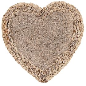 Shaggy Border Collection (Color: Beige, size: 30" Heart)