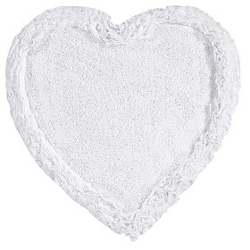 Shaggy Border Collection (Color: White, size: 30" Heart)