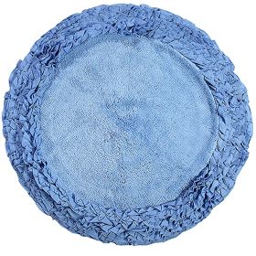 Shaggy Border Collection (Color: Blue, size: 30" Round)