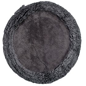 Shaggy Border Collection (Color: Gray, size: 30" Round)