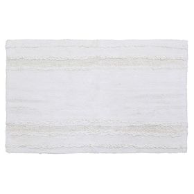 Ruffle Border Collection (Color: White, size: 17" x 24" Rectangle)