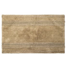 Ruffle Border Collection (Color: Beige, size: 21" x 34" Rectangle)