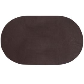 Alpine Solid Collection (Color: Chocolate Solid, size: 20" x 30" Oval)