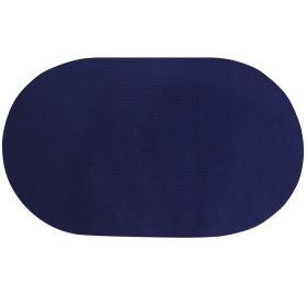 Alpine Solid Collection (Color: Navy Solid, size: 20" x 30" Oval)