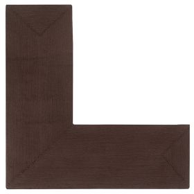 Alpine Solid Collection (Color: Chocolate Solid, size: 24" x 68" x 68" L-Shape)