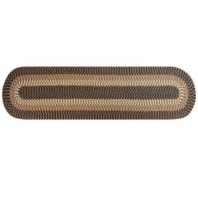 Alpine Stripe Collection (Color: Chocolate Stripe, size: 24" x 108" Runner)