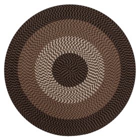 Alpine Stripe Collection (Color: Chocolate Stripe, size: 72" Round)