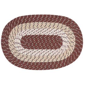 Country Stripe Collection (Color: Brown Stripe, size: 20" x 30" Oval)