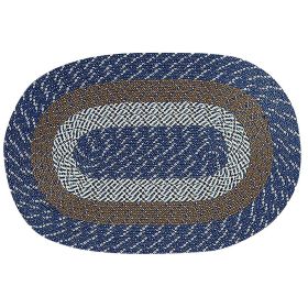 Country Stripe Collection (Color: Chambray Stripe, size: 20" x 30" Oval)