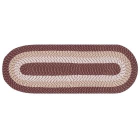 Country Stripe Collection (Color: Brown Stripe, size: 24" x 108" Runner)