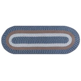 Country Stripe Collection (Color: Chambray Stripe, size: 24" x 108" Runner)