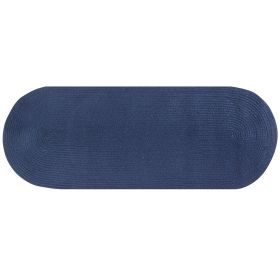 Country Solid Collection (Color: Dark Blue Solid, size: 24" x 108" Runner)