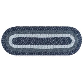 Country Stripe Collection (Color: Dark Blue Stripe, size: 24" x 108" Runner)