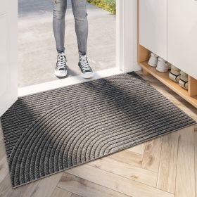 Nordic PVC Wire Ring Entrance Door Mat (Option: Geometric Space Gray-60x90cm)