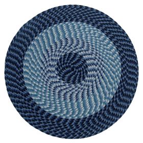 Alpine Stripe Collection (Color: Navy Stripe, size: 72" Round)