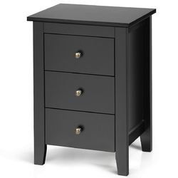 Nightstand End Beside Table Drawers Modern Storage Bedroom Furniture (SKU: HW61313color)