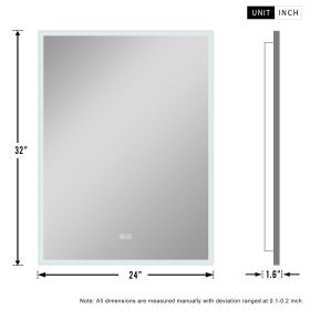 Fancy Frameless Bathroom Mirror (Material: Glass, size: 32"*24")