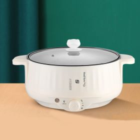 Non Stick Pot Household Electric Pot Integrated Type (Option: White-24cm-US)