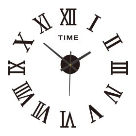 Acrylic Luminous Wall Clock Punch-free Wall Sticker (Option: Luminous-60to90cm Stereo)